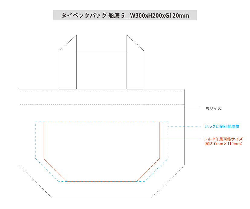 タイベックバッグ印刷範囲