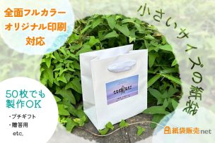 小さいサイズのフルカラー紙袋が50枚でも作れる